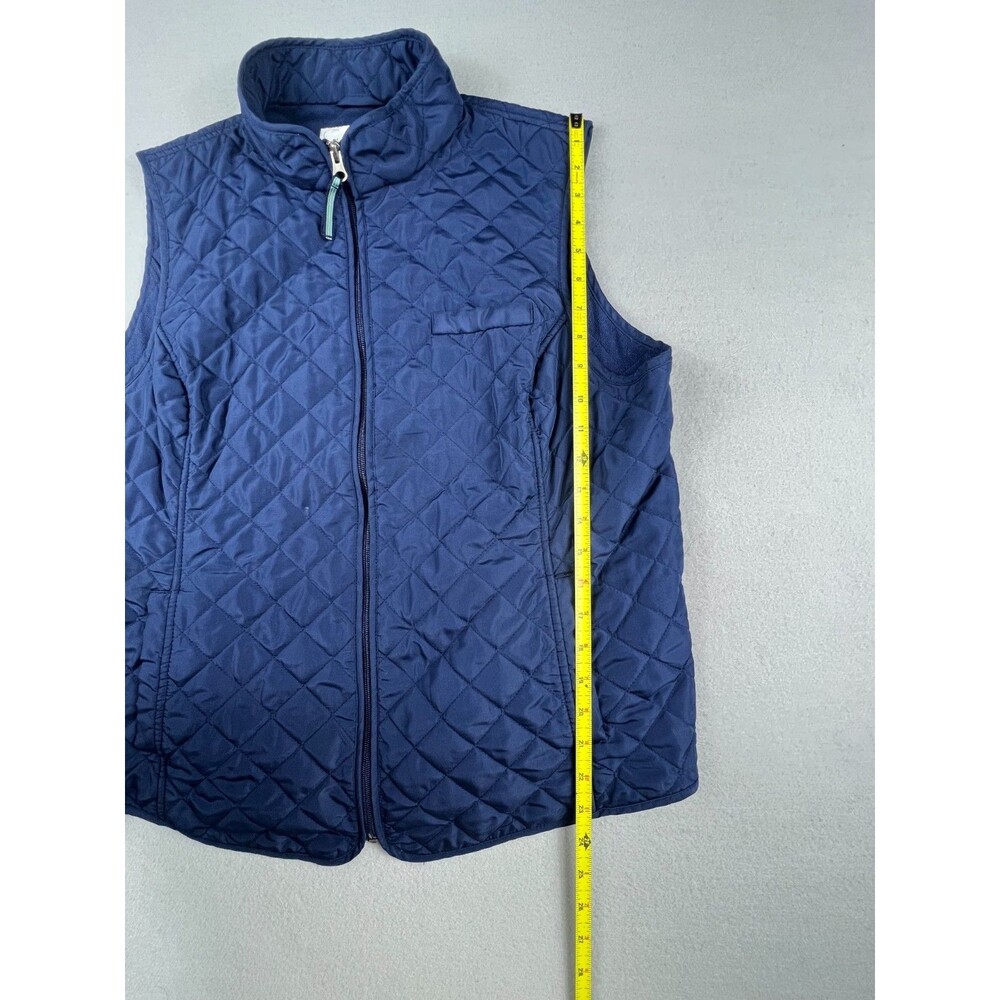New Van Heusen Womens Puffer Vest Quilted Fleece Lined Size XL Navy Blue NWT - Picture 6 of 7